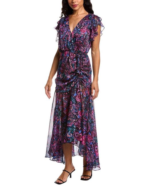 MISA Los Angles Purple Misa Colette Maxi Dress
