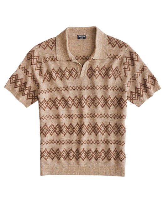 Todd Snyder Natural Linen-blend Polo Sweater for men