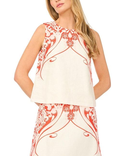Ted Baker White Georgia Linen Top