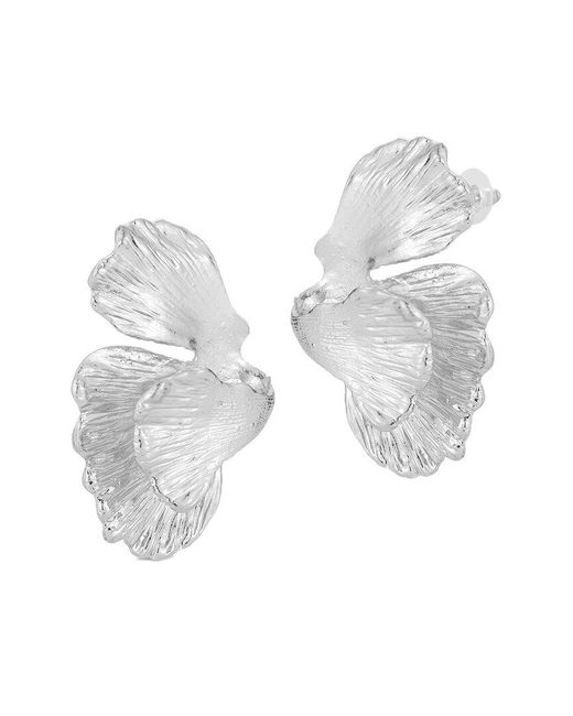 Chloe and Madison White Jewelry Plated Earrings