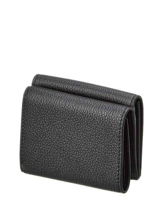 Fendi Gray Trifold Leather Wallet for men