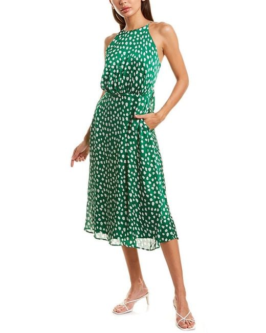 Betsey Johnson Green Tie-back Midi Dress