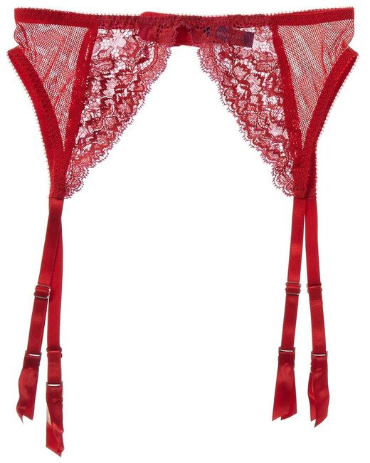 Journelle Red Chloe Suspender Belt