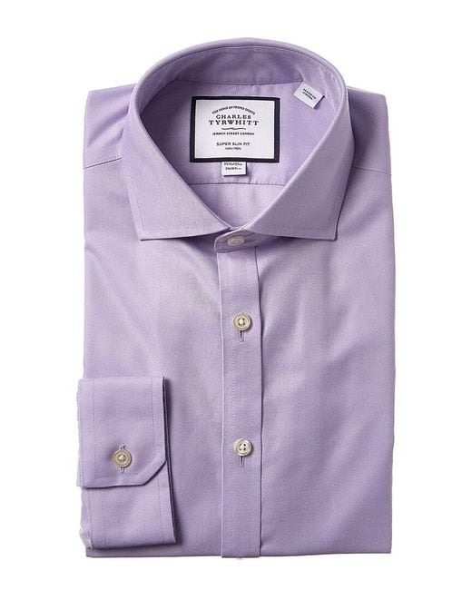Charles Tyrwhitt Purple Slim Fit Try On Shirt for men