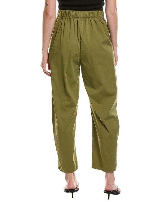Anne Klein Green Elastic Back Barrel Leg Pant