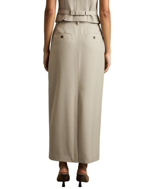 Reiss Natural Brittany Formal Wool-Blend Tailored Skirt