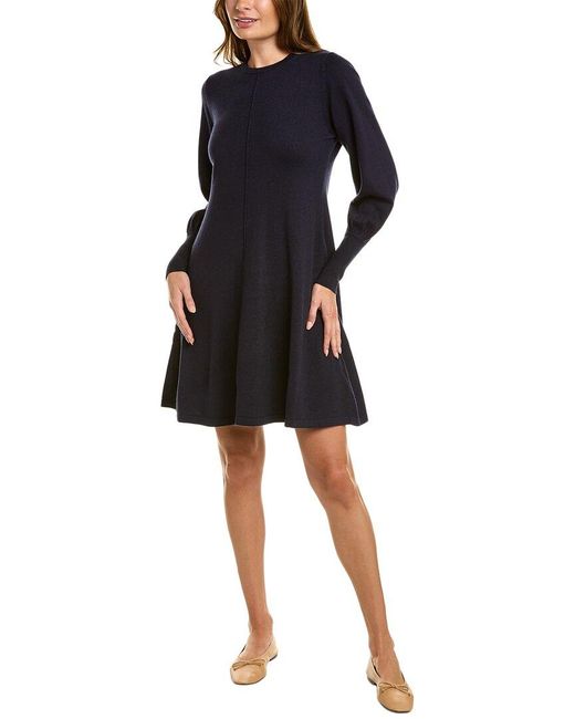 Boden Black Knitted Wool-blend Mini Dress