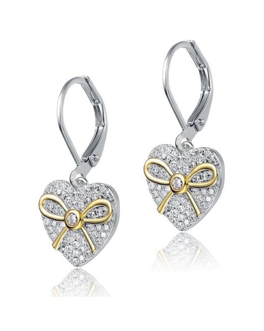 Genevive Jewelry Metallic Two-tone Earrings