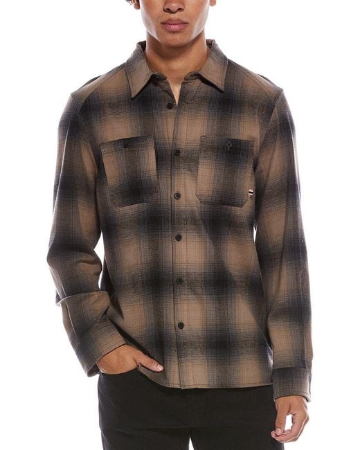 Hunter Brown Plaid Flannel Shirt for men