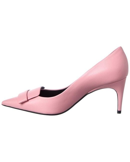 Sergio Rossi Pink 75 Leather Pump