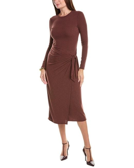 Michael Stars Red Margo Midi Dress
