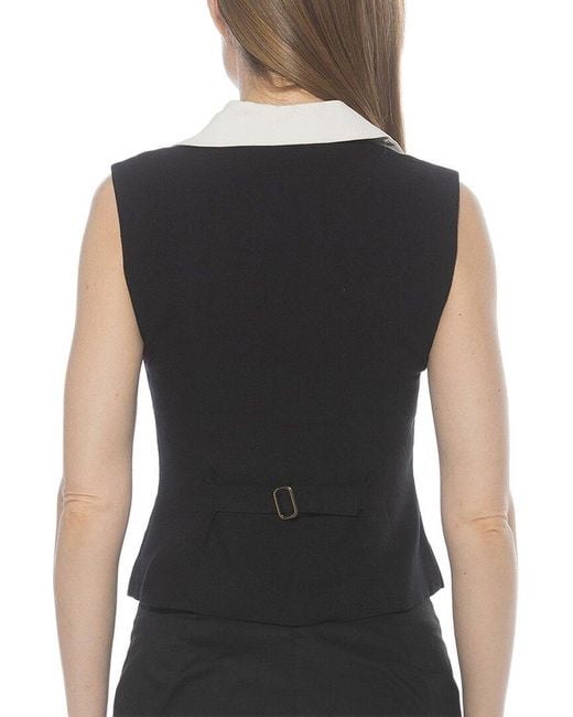 Alexia Admor Black Luisa Vest Top