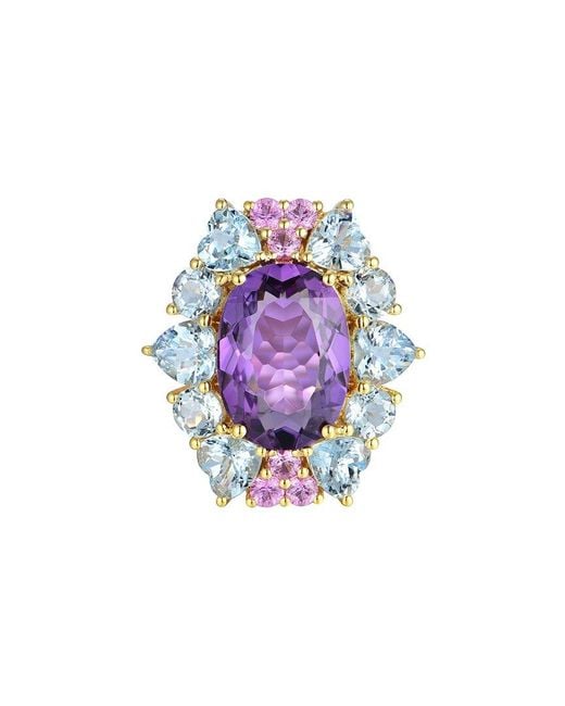 Nina Zhou Jewelry White 14K 11.20 Ct. Tw. Gemstone Cocktail Ring