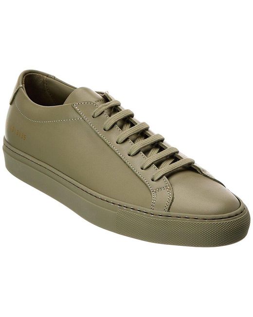 Common Projects Green Original Achilles Low Leather Sneaker for men