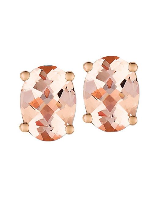 Le Vian Pink Le Vian Peach Morganite 14k Rose Gold & Silver 1.72 Ct. Tw. Morganite Studs