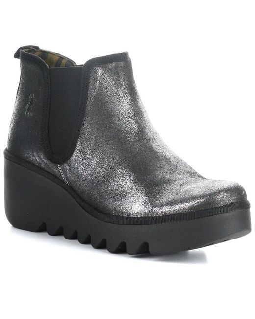 Fly London Black Byne Leather Boot