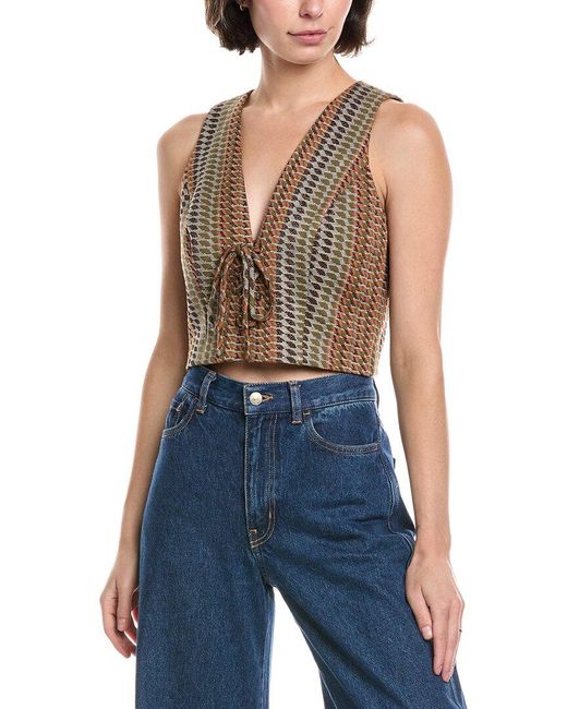 Ramy Brook Blue Drummond Top