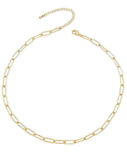 Rachel Glauber Metallic 14k Plated Link Chain Necklace