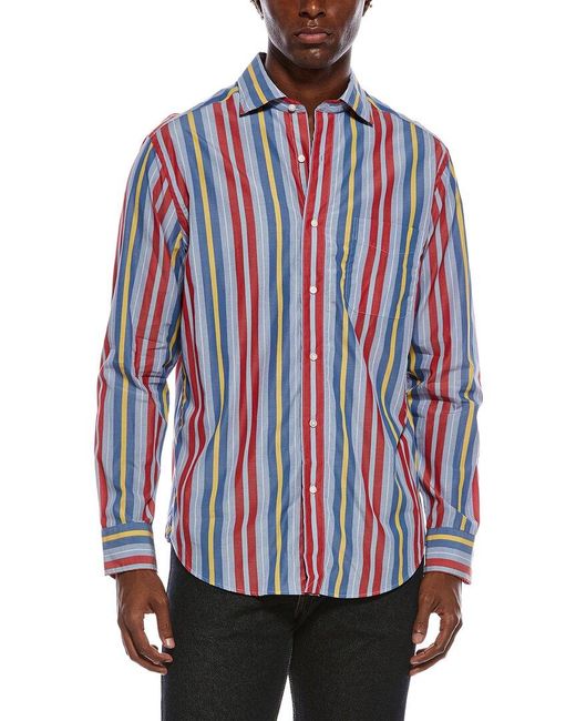 J.McLaughlin Red Club Woven Shirt for men