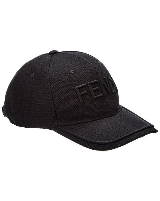 Fendi Black Baseball Cap for men