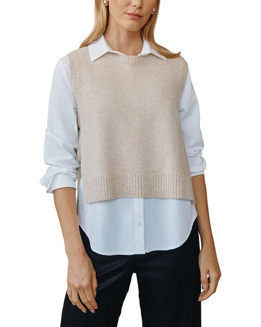 Bella Dahl Gray Cashmere & Wool Vest