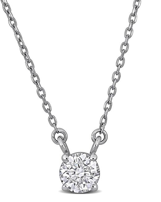 Rina Limor Metallic 14k 0.69 Ct. Tw. Diamond Solitaire Necklace