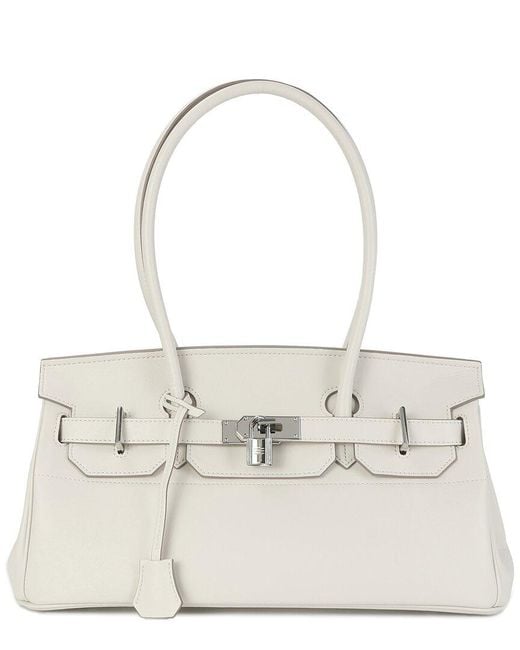 Tiffany & Fred Paris Natural Structured Leather Top-Handle Tote