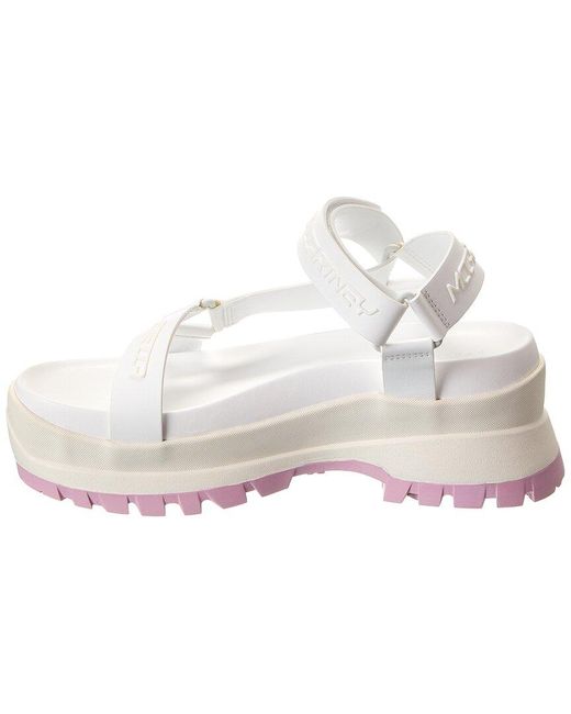 Stella McCartney White Trace Strap Platform Sandal