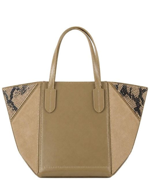 Sam Edelman Natural West Small Leather Convertible Crossbody Tote