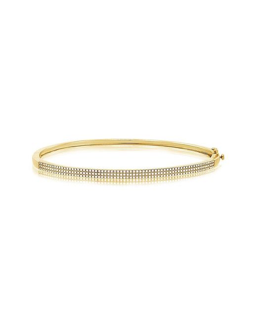 Sabrina Designs White 14k 0.52 Ct. Tw. Diamond Three-row Bangle Bracelet