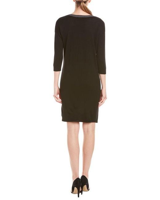 Boden Woolblend Shift Dress in Black Lyst
