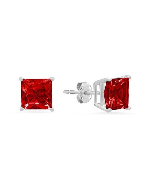 MaxColor Red 14k 3.20 Ct. Tw. Lab-grown Ruby Studs