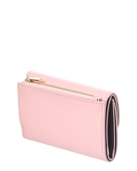 Mulberry Pink Darley Folded Multi-Card Leather Wallet