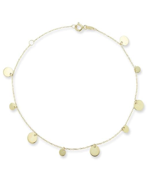 Ember Fine Jewelry Multicolor 14k Disc Ankle Bracelet