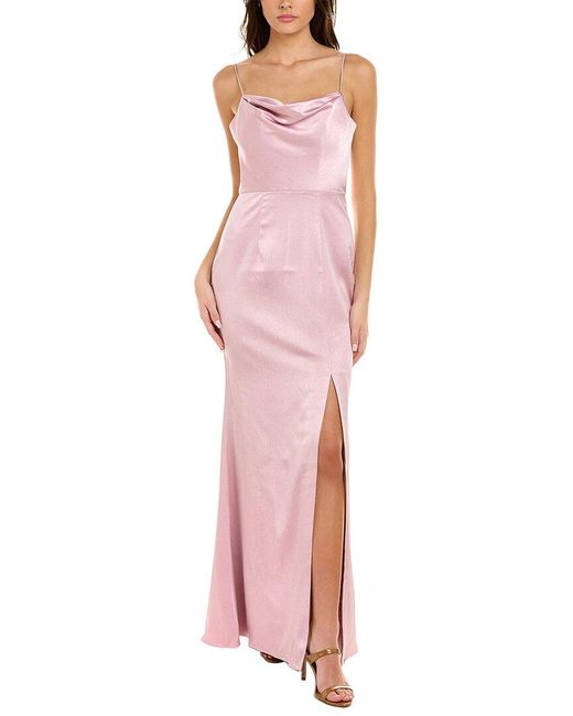 Black by Bariano Pink Lana Gown