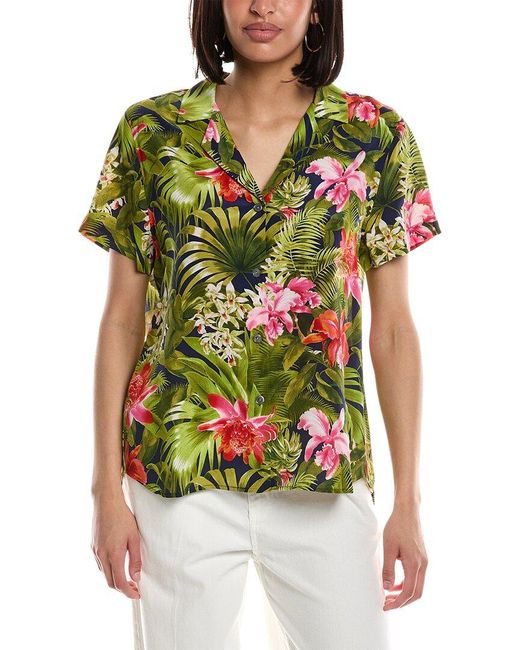 Tommy Bahama Green Paradise Perfect Talula Silk Shirt