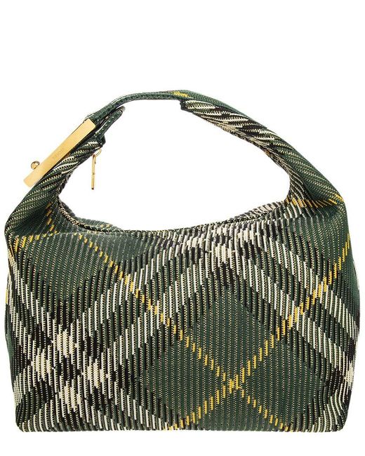 Burberry Green Peg Medium Duffel Bag