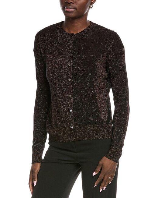 Autumn Cashmere Black Shimmer Cashmere & Silk-Blend Cardigan