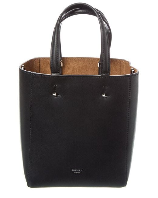 Jimmy Choo Black Lenny N/S Small Leather Tote
