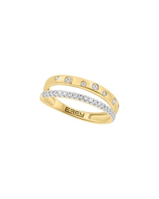 Effy Fine Jewelry Metallic 14K 1.35 Ct. Tw. Diamond & Sapphire Ring