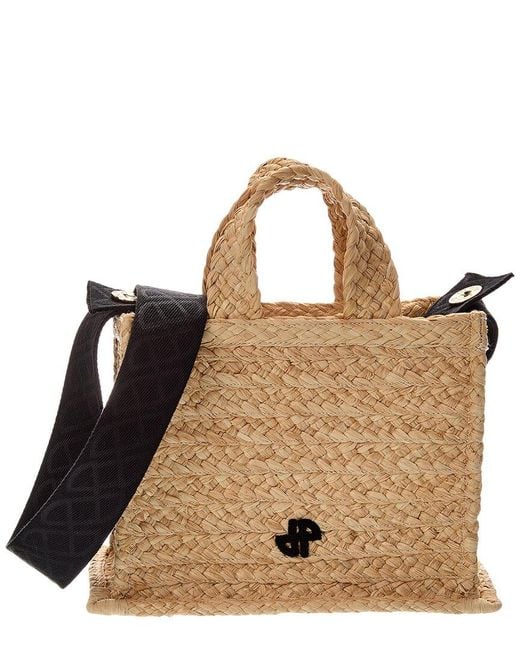 Patou Brown Jp Small Raffia Tote