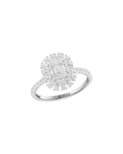 Effy Fine Jewelry White 14K 1.27 Ct. Tw. Diamond Ring