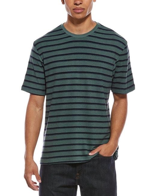 Scotch & Soda Green Textured Stripe Shirt for men