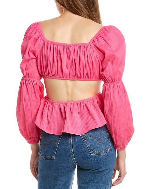 DNT Red Cutout Top