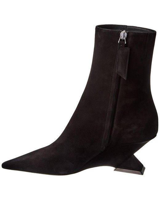 The Attico Black Cheope Suede Bootie