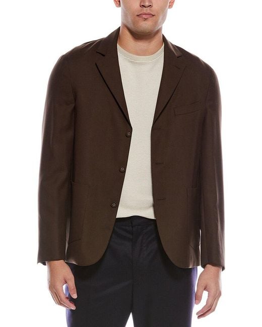 Officine Generale Brown Officine Generale Tene Wool Blazer for men