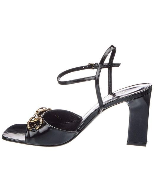 Gucci Black Signora Leather Sandal