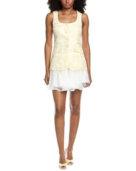 Amanda Uprichard White Lilibet Mini Dress