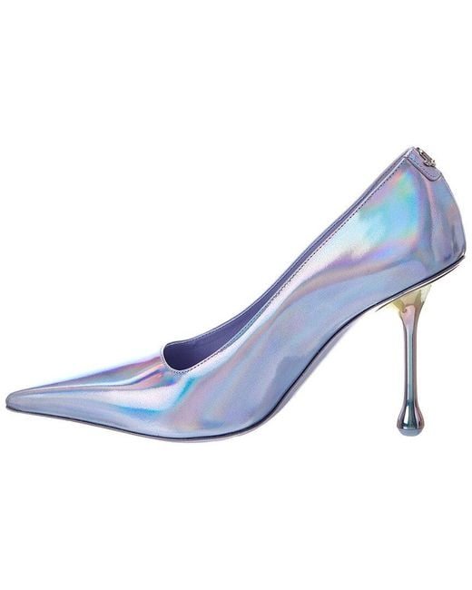 Jimmy Choo Blue Ixia 95 Leather Pump