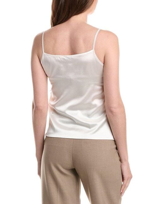 Peserico White Silk-Blend Top